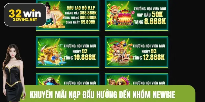 Khuyến mãi nạp đầu hướng đến nhóm thành viên mới